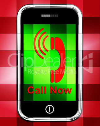 Call Now On Phone Displays Talk or Chat