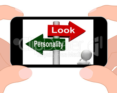 Look Personality Signpost Displays Character Or Superficial