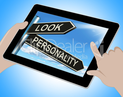 Look Personality Tablet Shows Appearance And Character