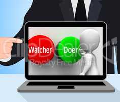 Watcher Doer Buttons Displays Active Inactive Personality Type