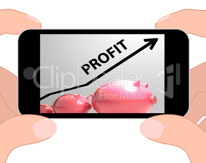 Profit Arrow Displays Sales And Earnings Projection