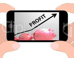 Profit Arrow Displays Sales And Earnings Projection