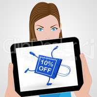 Handstand Shopping Bag Displays Sale Discount Ten Percent Off 10