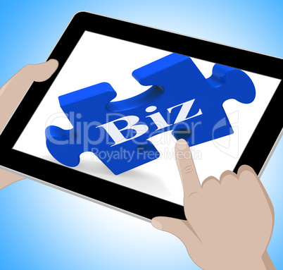 Biz Tablet Shows Internet Business Or Shop