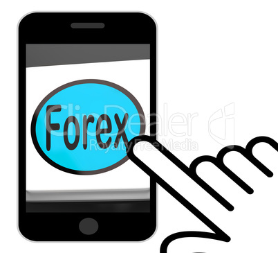 Forex Button Displays Foreign Exchange Or Currency