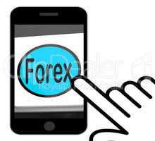 Forex Button Displays Foreign Exchange Or Currency