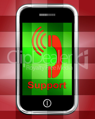 Support On Phone Displays Call For Advice