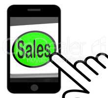 Sales Button Displays Promotions And Deals