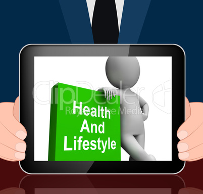 Health And Lifestyle Book With Character Displays Healthy Living