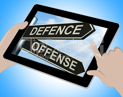 Defence Offense Tablet Shows Defending And Tactics