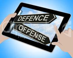 Defence Offense Tablet Shows Defending And Tactics