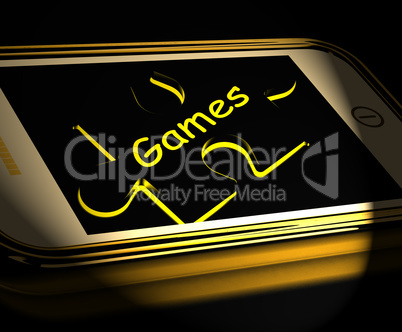 Games Smartphone Displays Internet Gaming And Entertainment