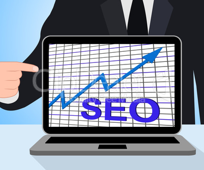 SEO Chart Graph Displays Increase Search Engine Optimization