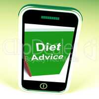 Diet Advice on Phone Shows Healthy Diets