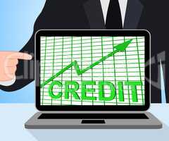 Credit Graph Chart Displays Buy Increase Grow Debt