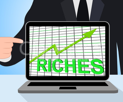 Riches Chart Graph Displays Increase Cash Wealth Revenue