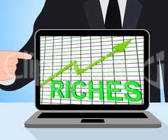 Riches Chart Graph Displays Increase Cash Wealth Revenue