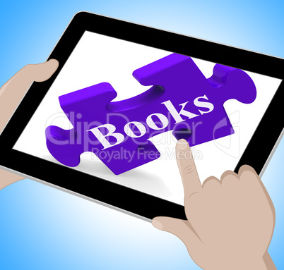 Books Tablet Means E-Book Or Reading App