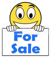 For Sale On Sign Means Purchasable Available To Buy Or On Offer