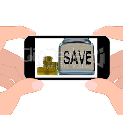 Save Jar Displays Save Or Set Aside Money And Finances