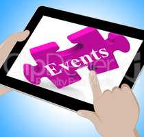 Events Tablet Shows Calendar And What's On