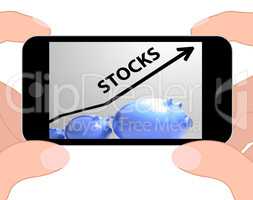 Stocks Arrow Displays Increase In Worth For Stockholders