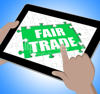 Fair Trade Tablet Means Shop Or Buy Fairtrade