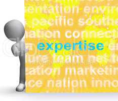 Expertise Word Cloud Sign Shows Skills Proficiency And Capabilit