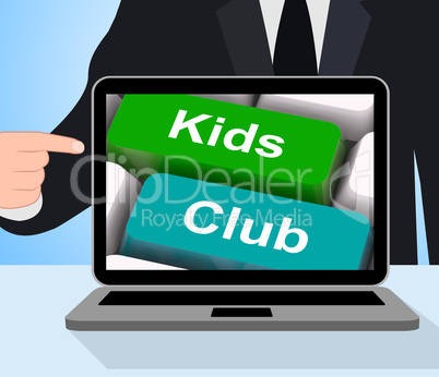 Kids Club Computer Mean Childrens Playing And Entertainment