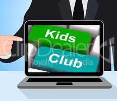 Kids Club Computer Mean Childrens Playing And Entertainment
