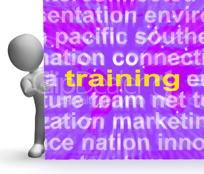 Training Word Cloud Sign Means Education Development And Learnin