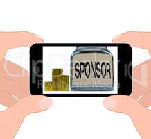 Sponsor Jar Displays Sponsorship Benefactor And Giving