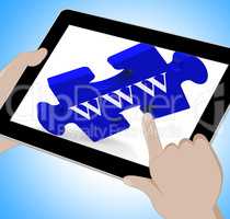 WWW Tablet Means Internet Network And Websites