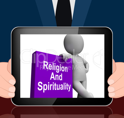 Religion And Spirituality Book With Character Displays Religious