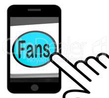 Fans Button Displays Follower Or Internet Fan