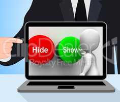 Hide Show Buttons Displays Seek Find Look Discover