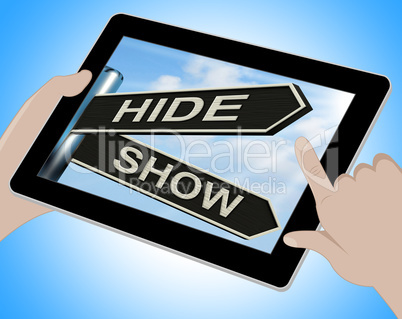 Hide Show Tablet Means Obscured And Visible