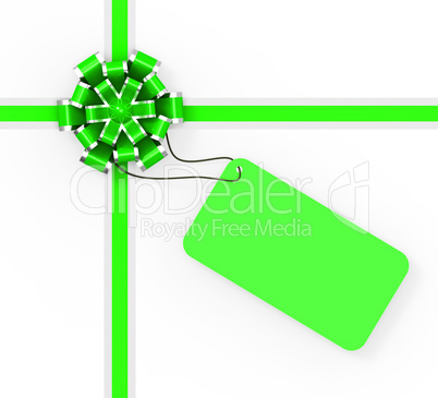Gift Tag Shows Empty Space And Copy-Space