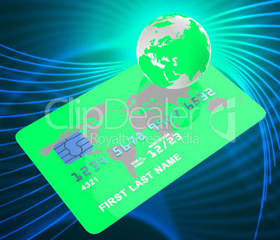 Credit Card Represents Debit Commerce And Credit-Card
