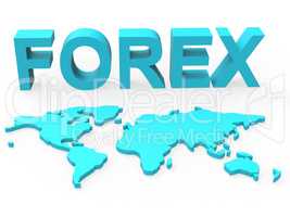World Forex Indicates Worldwide Trading And Currency
