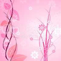 Pink Floral Indicates Bloom Backgrounds And Flower