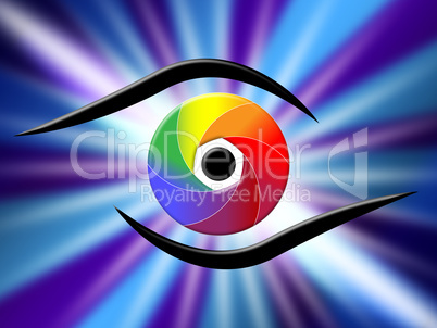 Eye Aperture Represents Color Guide And Chromatic