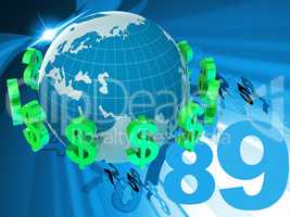 Forex Dollars Represents Foreign Currency And Bank