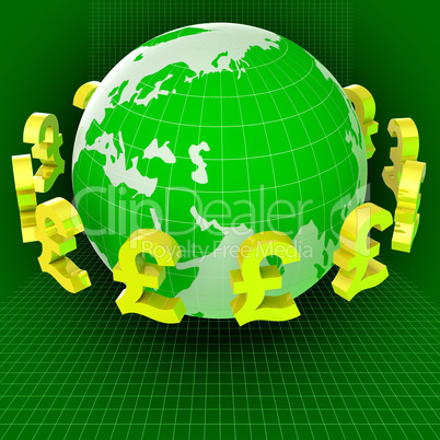 Forex Pounds Indicates Exchange Rate And Gbp