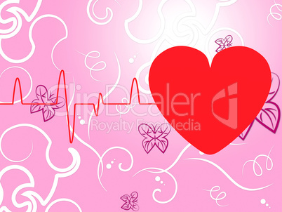Heart Pulse Means Text Space And Beat