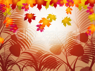 Background Leaves Represents Scenic Environmental And Natural