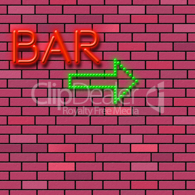 Brick Wall Indicates Traditional Pub And Alcohol