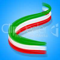 Flag Italy Represents Patriotic Nationality And Patriot