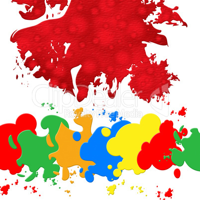 Paint Color Indicates Blots Splashes And Blob