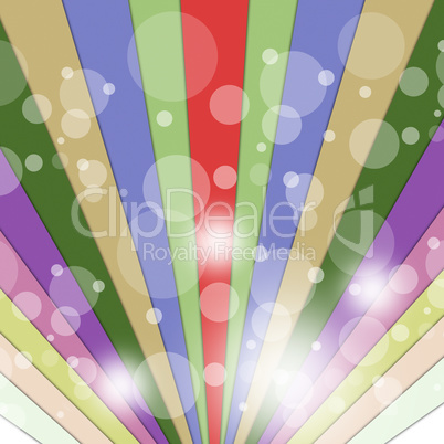 Rays Color Indicates Multicolored Beam And Vibrant